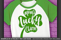 Mom&#039;s Lucky Charm SVG - Kids St. Patricks Day Shirt - 1068 Product Image 3