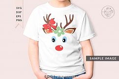 Baby Reindeer face SVG DXF EPS PNG Product Image 2