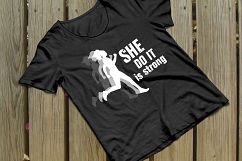 running Svg Cutting Files ,running jogging tshirt, Cricut, Silhouette, be strong on the way svg, she do it is strong eps, 12 silhouette Product Image 2
