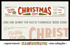 Freshly Cut Christmas Trees! - Long and skinny Rustic Farm Wood Sign - SVG DXF EPS PNG - Cricut &amp; Silhouette - clean cutting files Product Image 1