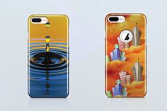 Apple iphone 8 plus 3d case Mockup Back View Product Image 4