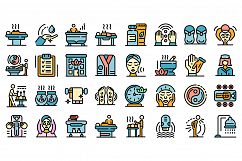 Masseur icons set vector flat Product Image 1