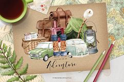 Camping Adventure Clipart and Papers Product Image 1