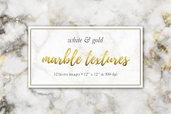 Marble Textures - White &amp; Gold Product Image 5