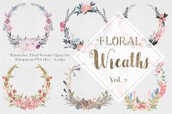 Watercolor Floral Wreaths Vol.2 Product Image 1