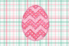 Raggy Chevron Easter Egg Applique Embroidery Design Product Image 1