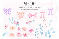 Watercolor Ballet Shoes, Ballet Dress, Tutu Illustration Product Image 3