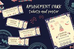 Amusement park tickets and poster. Product Image 1