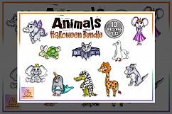 Clipart, Sublimation, Funny Animal,Halloween, Fall Season Product Image 1