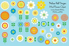 Mod Flowers Clipart Product Image 1
