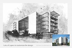 Architecture Sketch Photoshop Action Product Image 6