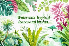 Watercolor tropical leaves set#2 Product Image 1