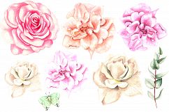 Hand Drawn Watercolor Flowers 64 PNG&amp;VECTOR Product Image 5