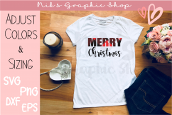 Christmas Svg, Buffalo Plaid Svg, Plaid Merry Christmas Svg Product Image 6