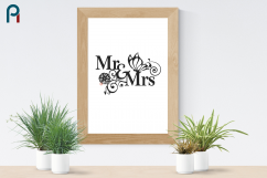 Mr and Mrs svg, Mr and Mrs Split Monogram svg, Wedding svg Product Image 3