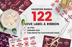 122 LOVE LABEL &amp; RIBBON Product Image 1