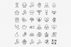 Charity Line Art Icons Product Image 3