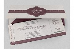 Wedding Boarding Pass Invitation Template Product Image 1