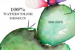 Watercolor Cactuses clipart Product Image 4