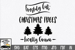 Christmas SVG Cut File - Freshly Cut Christmas Trees SVG DXF Product Image 1