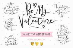 Be My Valentine, 6 letterings Product Image 1