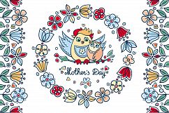 Mother&#039;s Day. Patterns. Postcards. Elements. Vector Product Image 6