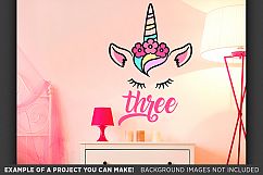 Third Birthday Unicorn SVG - Unicorn 3rd Birthday SVG - 1005 Product Image 3