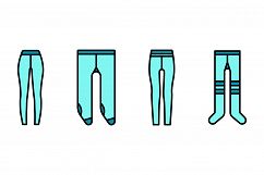 Tights icons vector flat Product Image 1