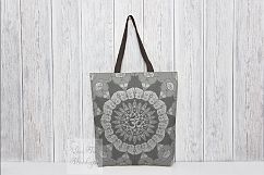 Tote bag mockup, black white and color strap handle tote mock up rustic psd smart stock photo totes template wedding mockups psd smart bags mock-up Product Image 4