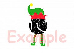 Elf Baseball Christmas svg merry christmas 1035s Product Image 3