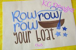 Row Row Row Your Boat Machine Embroidery Design Product Image 2