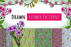 Drawn Flower Patterns and Elements Product Image 1