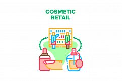 Cosmetic Retail Vector Concept Color Illustration Product Image 1