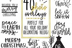 40 Christmas Photo Overlays + FREE symbols font Product Image 2