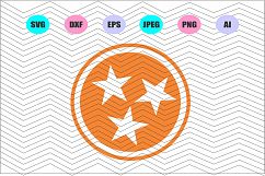 Tennessee Tristar Svg Vector File Cricut Design Vinyl Decal Product Image 1