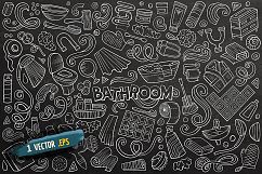 Bathroom Doodle Cartoon Objects &amp; Elements Set Product Image 3