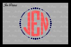 Arrow Dot Monogram Frame SVG DXF EPS PNG Product Image 2