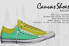 Low up Canvas Shoes Mockup Product Image 2