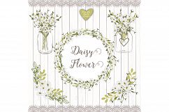 Vector Rustic daisy wedding clip arts Product Image 2