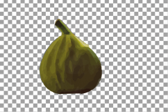 Watercolor Fig clip art pack,common fig leaves, fig fruit Product Image 30