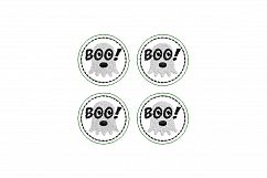 Boo! Ghost ITH Halloween Feltie Embroidery Design Product Image 7