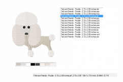 POODLE Embroidery Designs ~ Machine Embroidery Design in 2 sizes - Instant Download ~ Standard Poodle Product Image 2