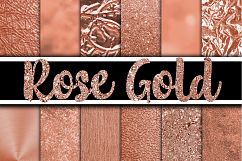 Rose Gold Digital Paper Textures Product Image 1