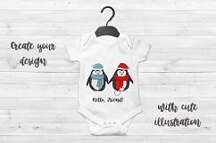 Penguins clipart and winter elements Product Image 6
