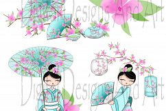 Asia girl clipart Product Image 6