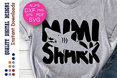 MiMi shark Svg Family shark shirts Mimi svg Party decor Png Product Image 1