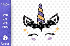 Halloween Unicorn Face SVG DXF Cut File, Unicorn Face SVG Product Image 4