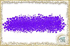 Brush Strokes in Violet Glitter - Digital Clipart 24 of beautiful PNG files Product Image 13
