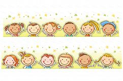 Happy Cartoon Kids Bundle, children doodle, kids doodle Product Image 21