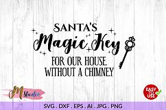 Santa&#039;s Magic Key svg, for Silhouette Cameo or Cricut Product Image 1